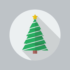 Christmas Tree Flat Icon