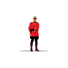 Mountie sign. Canada police. Vector Illustration. - 91405533