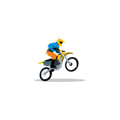 Obraz na płótnie Canvas Motocross sign. Vector Illustration.