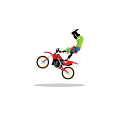 Fototapeta na wymiar Motocross sign. Vector Illustration.