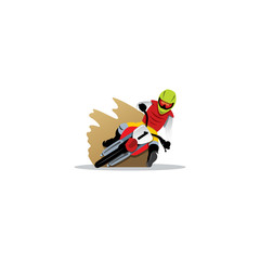 Motocross sign. Vector Illustration.