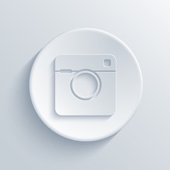 Vector modern light circle icon with shadow