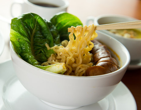 Korean noodles soup