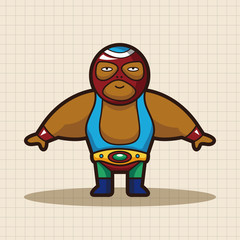 Wrestler theme elements