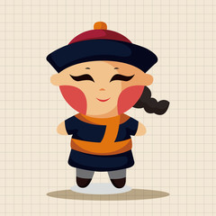 Chinese people theme elements