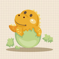 dinosaur cartoon theme elements