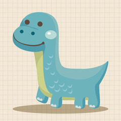 dinosaur cartoon theme elements