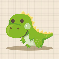 dinosaur cartoon theme elements