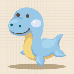 dinosaur cartoon theme elements