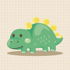 dinosaur cartoon theme elements