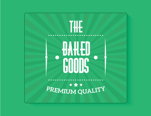 retro bakery label, ribbon or card for vintage design