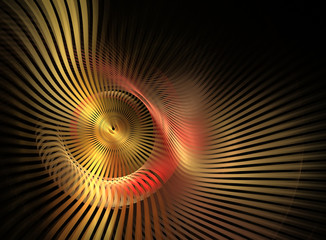 abstract fractal circle made of lines