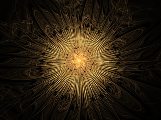 abstract fractal glass flower