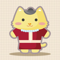 cat cartoon theme elements