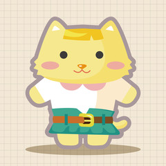 cat cartoon theme elements