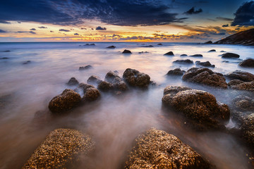 smooth wave in evening