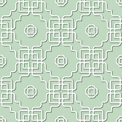 Obraz premium Vector Abstract Seamless Geometric Islamic Wallpaper. 