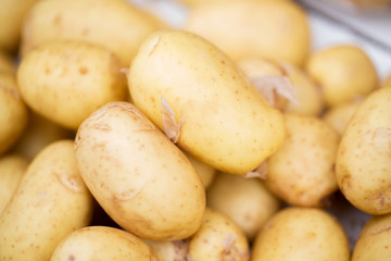 close up of potato at street market