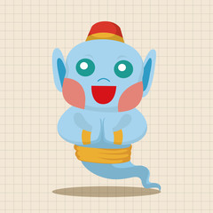 fairytale Aladdin story theme elements