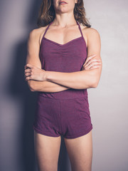 Confident athletic young woman