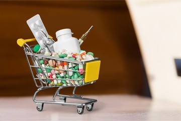 Medication shopping cart.