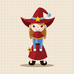 witch cartoon theme elements