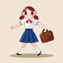 student cartoon theme elements