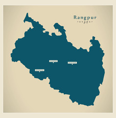 Modern Map - Rangpur BD