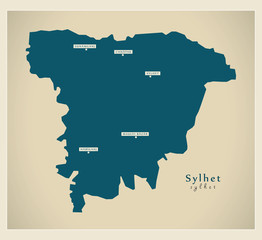 Modern Map - Sylhet BD