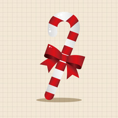 Christmas candy cane theme elements