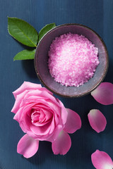 rose flower herbal salt for spa and aromatherapy