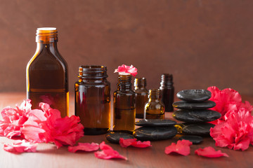 essential oil azalea flowers black massage stones