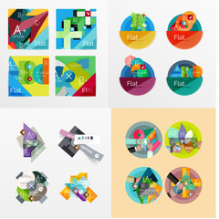 Fototapeta premium Modern geometric design temlates, universal diagram, banner