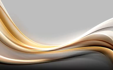 Peel and stick wall murals Abstract wave Gold Abstract Background