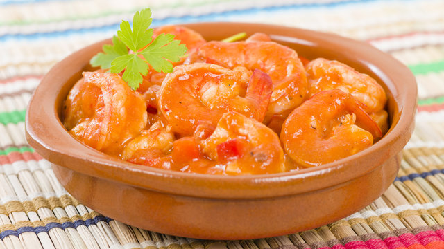 Camarones Enchilados - Cuban style shrimp in a tomato based sauce.

