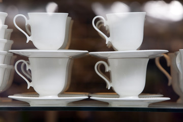 Obraz na płótnie Canvas Teacups in the store