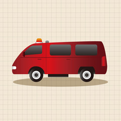 transportation theme firetruck elements vector,eps