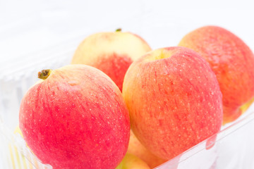 Close up Jazz Apple on a white background