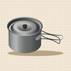 camping pot theme elements