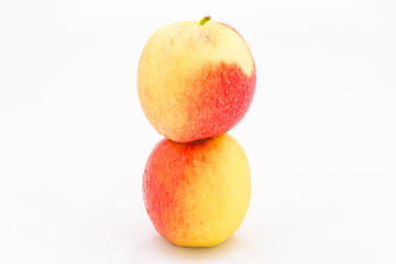 Close up Jazz Apple on a white background