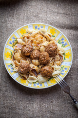 Meatballs with pasta