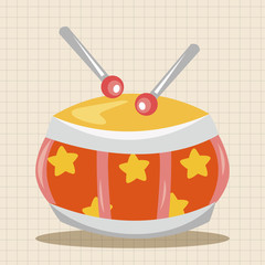 baby toy drum theme elements