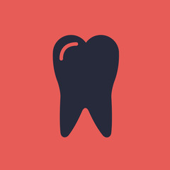 Teeth black shape icon