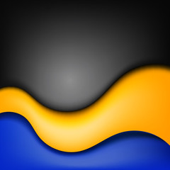 abstract vector background with colored waves