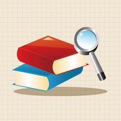 book and Magnifier theme elements