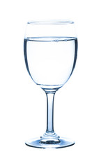Glass of water isolated on white background
