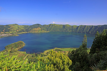 Naklejka premium azoren sao miguel portugal 