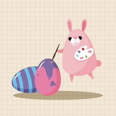 easter rabbit theme element vector,eps