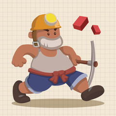 people theme worker elements vector,eps