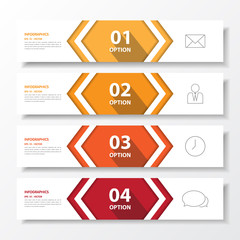 Design flat shadow step number banners /graphic or website.vecto